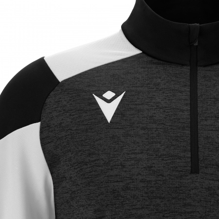 Толстовка тренировочная женская MACRON CHANTICO TRAINING 1/4 ZIP TOP BLACK/WHITE