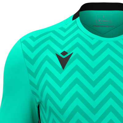 Футболка спортивная MACRON SCORPIO ECO SHIRT TURQUOISE/BLACK
