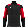 Толстовка тренировочная MACRON CUZCO TRAINING 1/4 ZIP TOP BLACK/RED