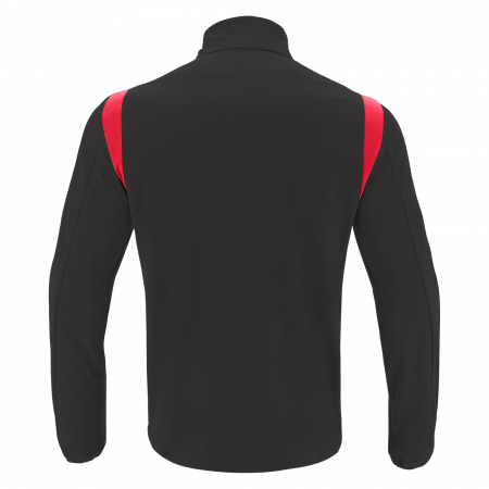 Толстовка тренировочная MACRON GANGE TRAINING 1/4 ZIP TOP BLACK/RED