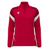 Толстовка тренировочная женская LEONA TRAINING 1/4 ZIP TOP RED/WHITE