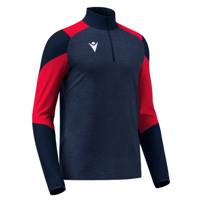 Толстовка тренировочная MACRON IZEL TRAINING 1/4 ZIP TOP NAVY/RED