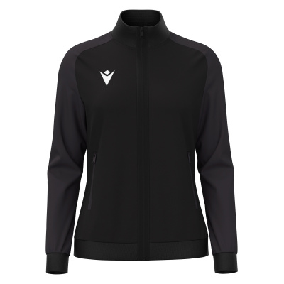 Олимпийка парадная женская MACRON RAMA FULL LENGTH ZIP TOP BLACK/DARK GREY
