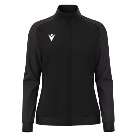 Олимпийка парадная женская MACRON RAMA FULL LENGTH ZIP TOP BLACK/DARK GREY