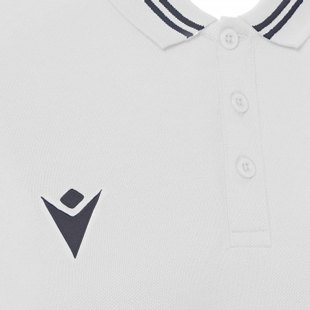 Поло спортивное женское х/б MACRON HAMBO POLO WHITE/ANTHRACITE