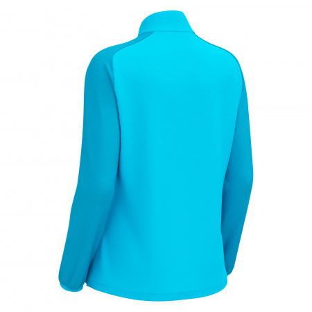 Толстовка тренировочная женская MACRON LENA TRAINING 1/4 ZIP TOP NEON SKY/DARK NEON SKY