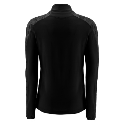 Толстовка тренировочная женская MACRON DORA TRAINING 1/4 ZIP TOP BLACK/DARK GREY