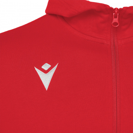 Олимпийка спортивная MACRON CELLO FULL ZIP HOODED SWEATSHIRT RED
