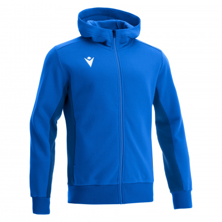 Олимпийка спортивная MACRON TRUMPET FULL ZIP HOODED SWEATSHIRT ROYAL BLUE/DARK ROYAL BLUE