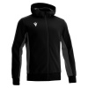 Олимпийка спортивная MACRON TRUMPET FULL ZIP HOODED SWEATSHIRT BLACK/ANTHRACITE