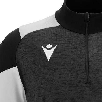 Толстовка тренировочная MACRON IZEL TRAINING 1/4 ZIP TOP BLACK/WHITE