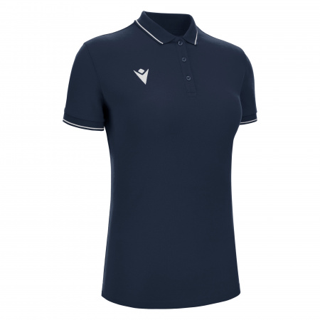 Поло спортивное женское х/б MACRON WALTZ ECO POLO NAVY