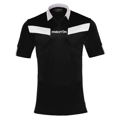 Футболка спортивная MACRON REFEREE SHIRT BLACK/WHITE