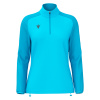 Толстовка тренировочная женская MACRON LENA TRAINING 1/4 ZIP TOP NEON SKY/DARK NEON SKY