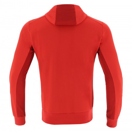 Толстовка спортивная MACRON ELECTRO HOODY POLYDIAGONAL RED