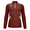 Толстовка тренировочная MACRON FRASER TRAINING 1/4 ZIP TOP CARDINAL/WHITE