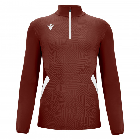 Толстовка тренировочная MACRON FRASER TRAINING 1/4 ZIP TOP CARDINAL/WHITE