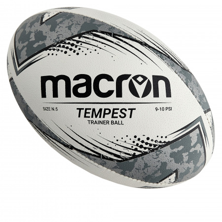 Мяч регбийный MACRON TEMPEST РАЗМЕР 3 WHITE/BLACK