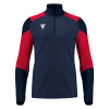 Толстовка тренировочная MACRON IZEL TRAINING 1/4 ZIP TOP NAVY/RED