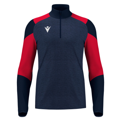 Толстовка тренировочная MACRON IZEL TRAINING 1/4 ZIP TOP NAVY/RED