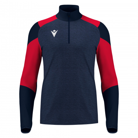 Толстовка тренировочная MACRON IZEL TRAINING 1/4 ZIP TOP NAVY/RED