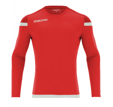 Футболка спортивная MACRON TITAN SHIRT LS RED/WHITE