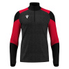 Толстовка тренировочная MACRON IZEL TRAINING 1/4 ZIP TOP BLACK/RED