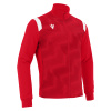 Олимпийка спортивная MACRON BENDIS MICRO FULL LENGTH ZIP TOP RED/WHITE