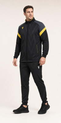 Олимпийка спортивная ODIN FULL LENGTH ZIP TOP BLACK/YELLOW