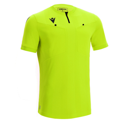 Футболка судейская проф. MACRON DIENST ECO SHIRT NEON YELLOW/BLACK