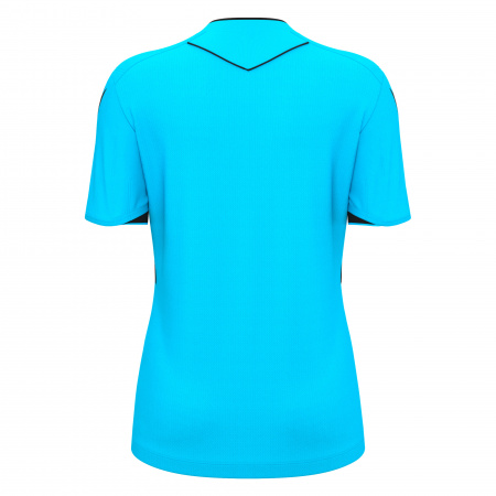 Футболка судейская проф. женская MACRON TESS ECO SHIRT SS NEON SKY BLUE/ BLACK