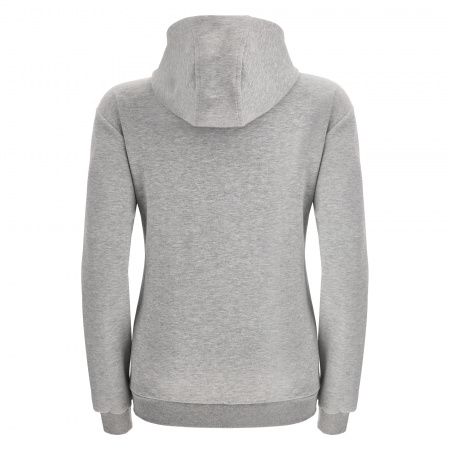 Олимпийка спортивная женская MACRON BASS ECO SUSTAINABLE COTTON FULL ZIP HOODED SWEATSHIRT GREY MELANGE/ANTHRACITE