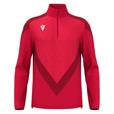 Толстовка тренировочная MACRON ANDUIN TRAINING 1/4 ZIP TOP RED/DARK RED
