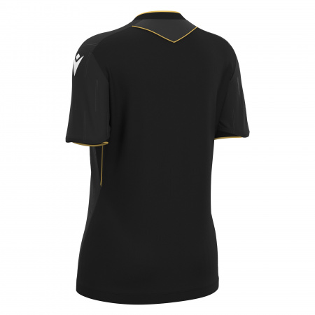 Футболка судейская проф. женская MACRON TESS ECO SHIRT SS BLACK/GOLD