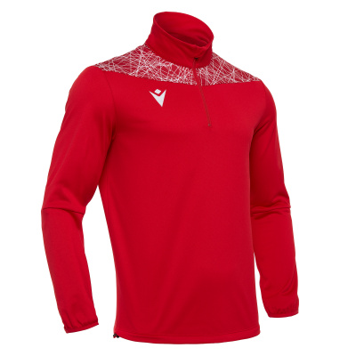 Толстовка тренировочная MACRON TAGUS 1/4 ZIP TOP RED/WHITE