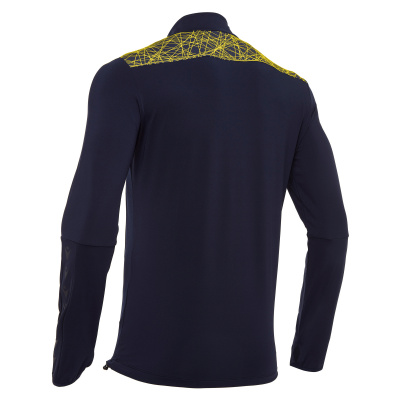 Толстовка тренировочная MACRON TIBER 1/4 ZIP TOP NAVY/YELLOW