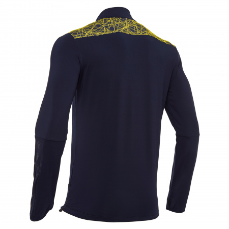 Толстовка тренировочная MACRON TIBER 1/4 ZIP TOP NAVY/YELLOW