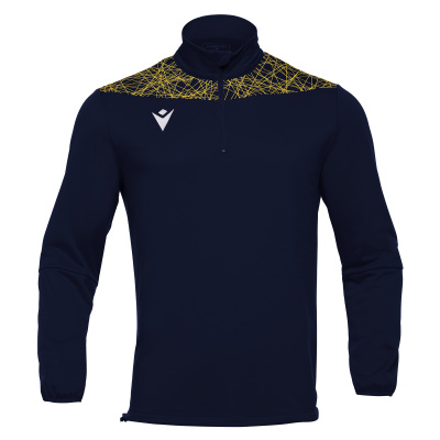 Толстовка тренировочная MACRON TAGUS 1/4 ZIP TOP NAVY/YELLOW