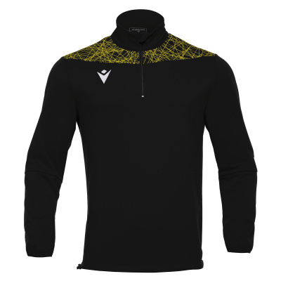 Толстовка тренировочная MACRON TAGUS 1/4 ZIP TOP BLACK/YELLOW