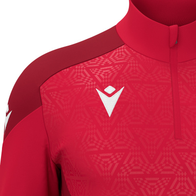 Толстовка тренировочная MACRON YARUGA TRAINING 1/4 ZIP TOP RED/DARK RED