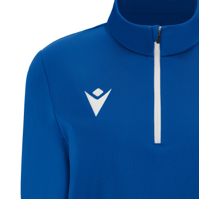 Толстовка тренировочная женская MACRON MAIRA TRAINING 1/4 ZIP TOP ROYAL BLUE/WHITE