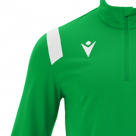 Толстовка тренировочная MACRON GANGE TRAINING 1/4 ZIP TOP GREEN/WHITE