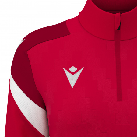 Толстовка тренировочная женская LEONA TRAINING 1/4 ZIP TOP RED/WHITE