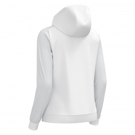 Олимпийка парадная женская MACRON ATLAS HOODY FULL LENGTH ZIP TOP WHITE/LIGHT GREY