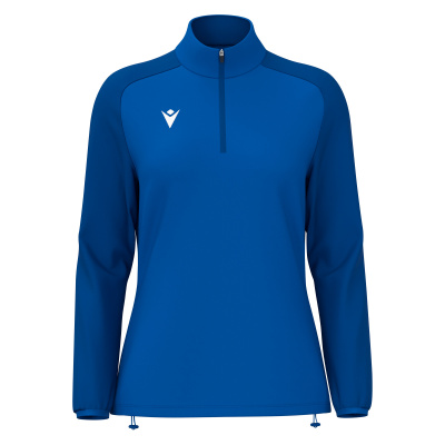 Толстовка тренировочная женская MACRON LENA TRAINING 1/4 ZIP TOP ROYAL BLUE/DARK ROYAL BLUE