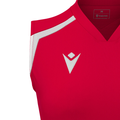 Футболка спортивная женская MACRON FROSTMOOR SHIRT RED/WHITE