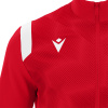 Олимпийка спортивная MACRON BENDIS MICRO FULL LENGTH ZIP TOP RED/WHITE