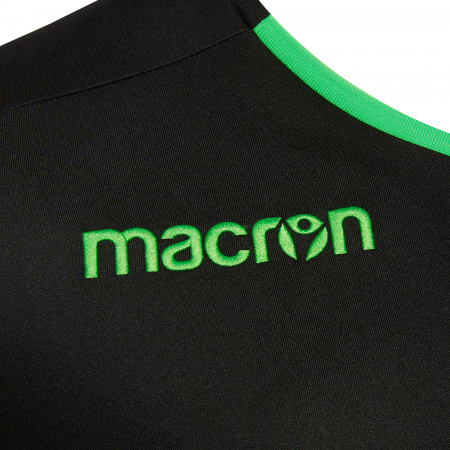 Футболка спортивная MACRON ANTILIA SHIRT BLACK/NEON GREEN
