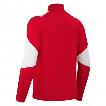 Толстовка тренировочная MACRON IZEL TRAINING 1/4 ZIP TOP RED/WHITE