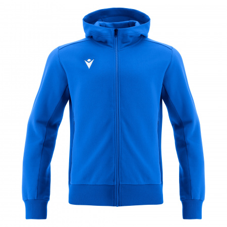 Олимпийка спортивная MACRON TRUMPET FULL ZIP HOODED SWEATSHIRT ROYAL BLUE/DARK ROYAL BLUE